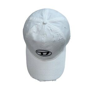 Diesel White Simple Baseball Cap